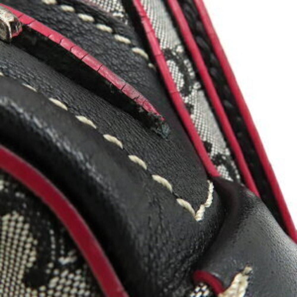 Celine shoulder bag gray black Macadam canvas leather - Picture 8 of 9